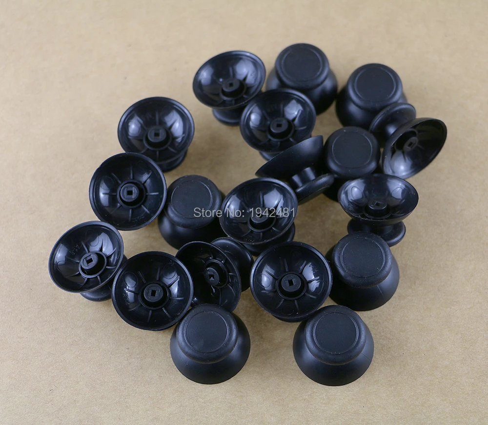 20 piezas agujero pequeño negro 3D analógico plástico Thumbstick Rocker Joystick tapa de agarre tapas de carcasa para controlador Wii U WiiU Pro - imagen 4