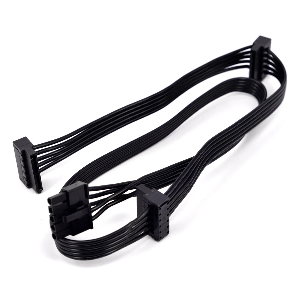 Para Cooler Master MasterWatt Maker 1200 MIJ fuente de alimentación Modular cable Sata 5 pines 1 a 3 SATA 15 pines hembra PSU Cable de alimentación - imagen 3