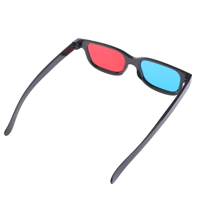 Gafas universales de 0.2m m del anaglifo azul rojo del marco negro para el DVD del juego de la película - imagen 4