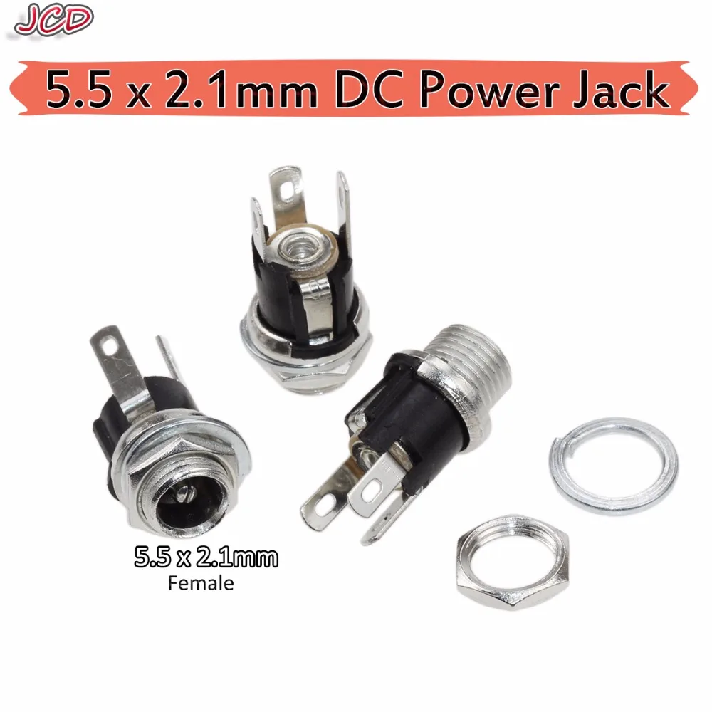 JCD-Conector de toma de corriente DC, 5,5x2,1 MM, 5,5x2,1, 5,5x2,5mm, macho/hembra, DC-005 DC022 DC022B DC-025M DC099 - imagen 5