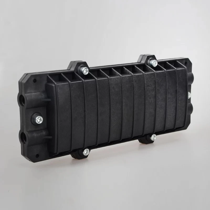 Caja de fibra de 12 núcleos 2 en 2 salidas caja de empalme de fibra óptica de tipo Horizontal impermeable al aire libre caja de bandeja de fusión tipo D 33*15*7cm - imagen 2