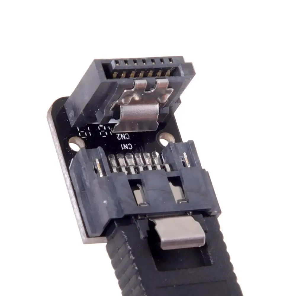 Adaptador SATA de 7 pines macho a hembra de 90 grados en ángulo para placa base, escritorios, SSD HDD, accesorio de Cable de ordenador - imagen 3