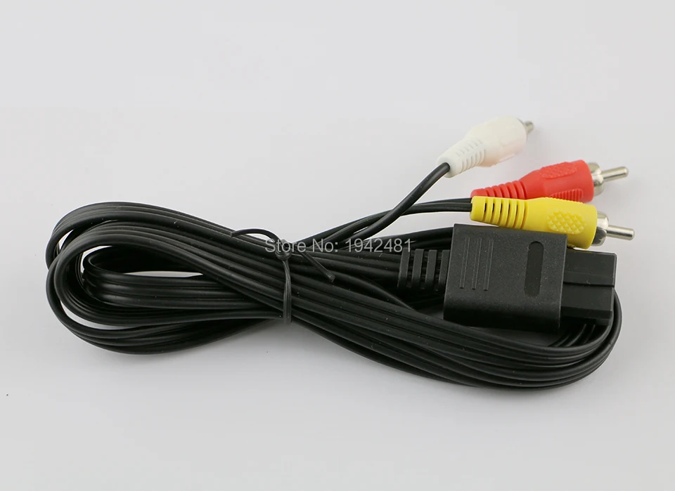 1 Uds 180cm 6FT AV TV Cable de vídeo RCA para cubo de juegos para SNES GameCube para N64 64 - imagen 2