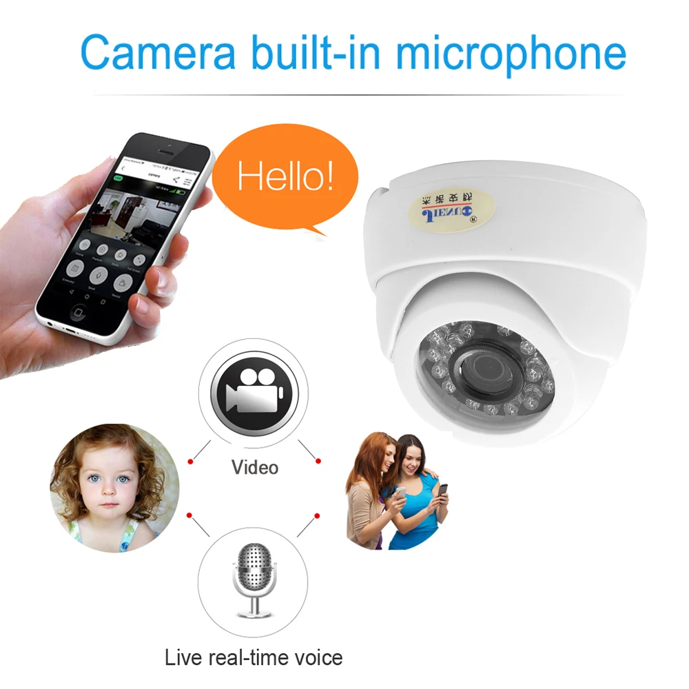 Cámara Ip Wifi 1080p vigilancia seguridad del hogar cámaras CCTV inalámbricas ranura para tarjeta TF Audio infrarrojo domo IPcam Onvif RTSP - imagen 4