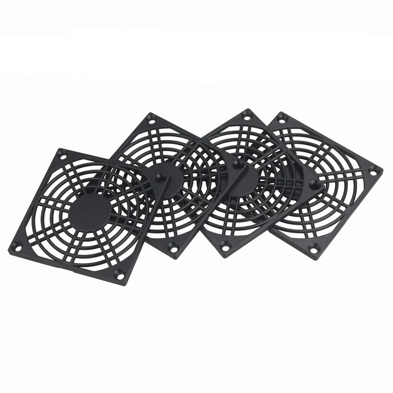 Gdstime-filtro de plástico a prueba de polvo para PC, protector de ventilador negro, 10 piezas, 4cm, 5cm, 6cm, 8cm, 9cm, 12cm - imagen 2