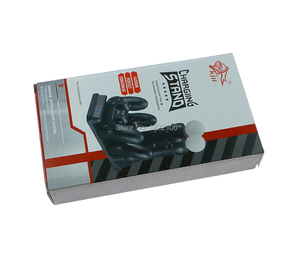 ChengChengDianWan-cargador rápido 4 en 1, Base de puerto de estación de carga doble para controlador inalámbrico PS4 L/R PS Move Controller - imagen 2