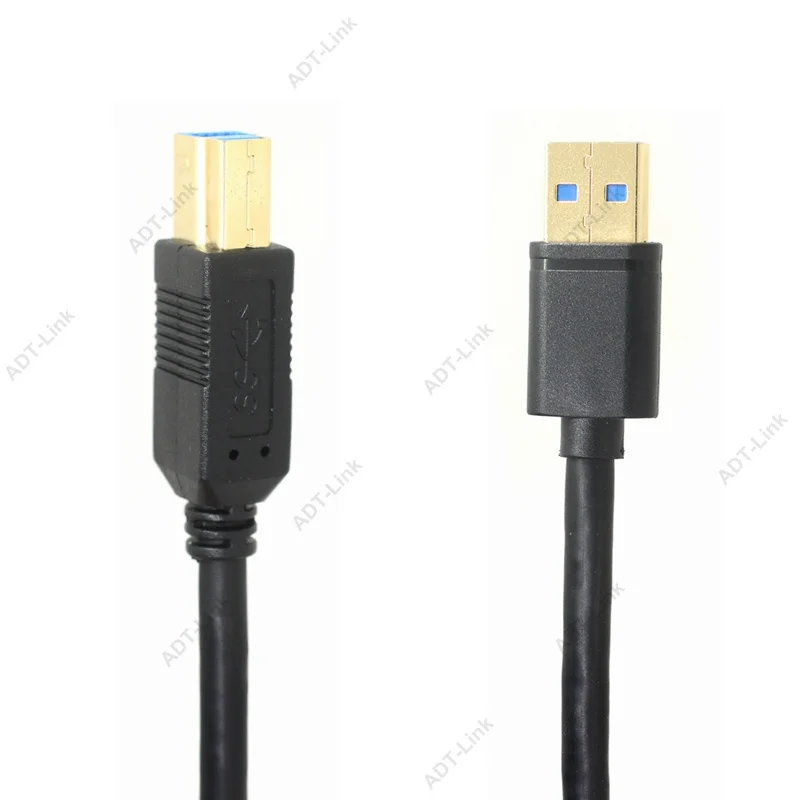 Cable de impresora USB 3.0 chapado en oro tipo B macho a macho para impresora de etiquetas Canon Epson HP ZJiang-Cable DAC de alta velocidad - imagen 4