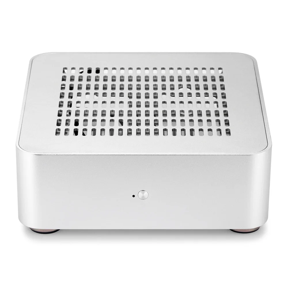 RGEEK L65S chasis totalmente de aluminio caja de computadora de escritorio pequeña USB3.0 PSU HTPC Mini-ITX PC con fuente de alimentación de 8 pines - imagen 4