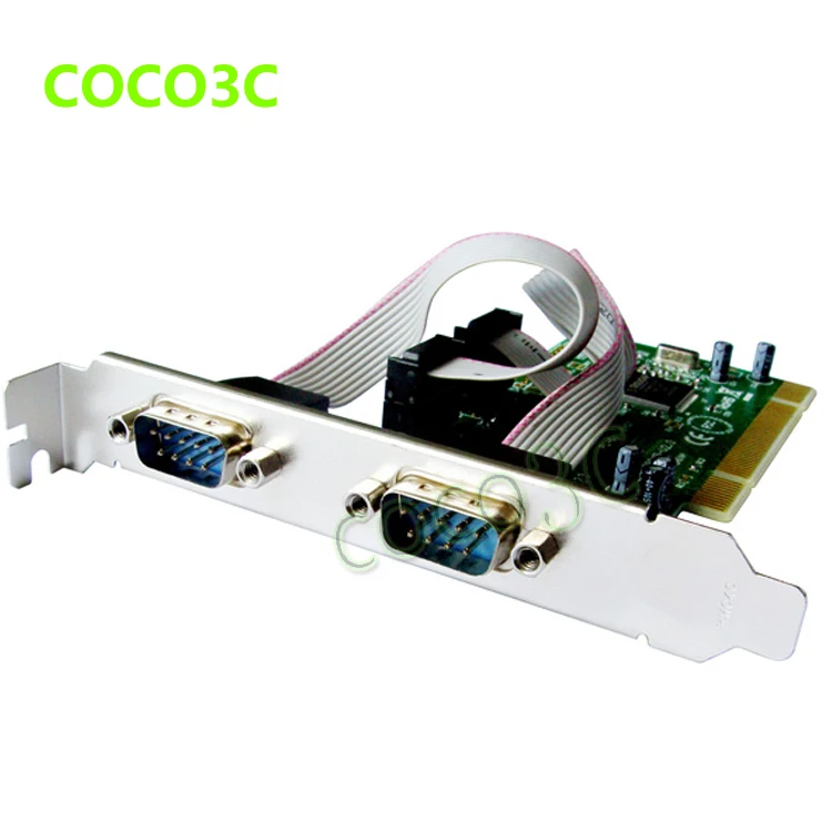 Moschip MCS9865 serie RS-232 tarjeta controladora PCI de 2 puertos PCI a convertidor de tarjeta de dispositivo COM DB9 de 2 puertos + soporte de perfil bajo - imagen 3
