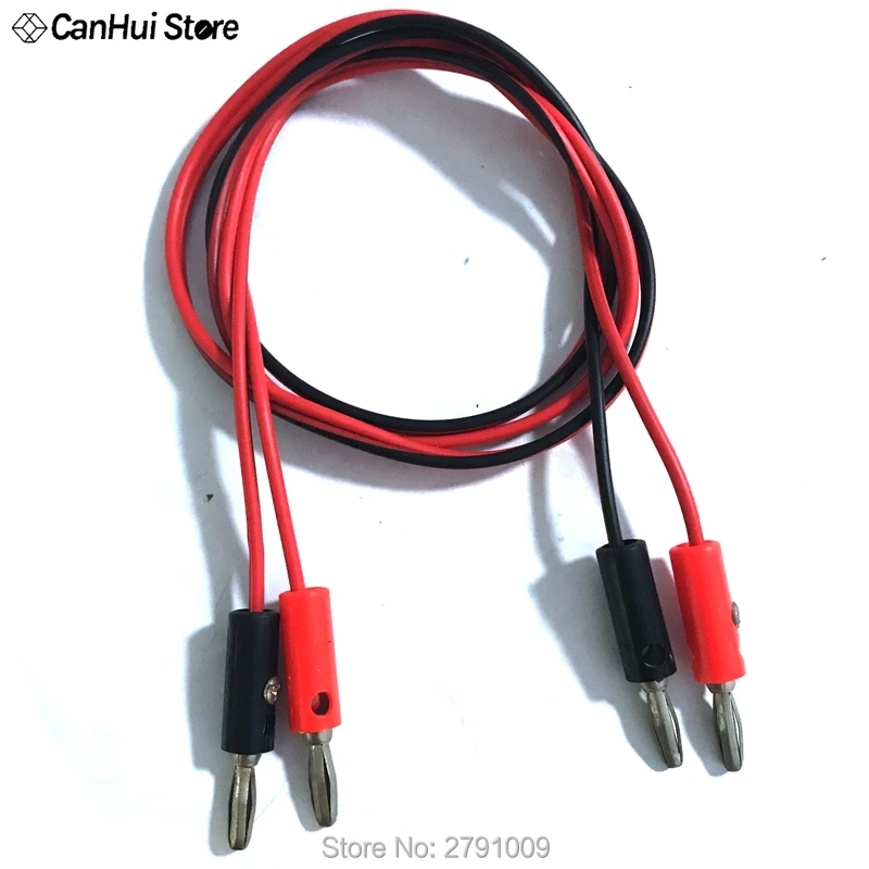 Cables de prueba de enchufe Banana de doble cabeza de 1m y 4mm, Cable de prueba de enchufe banana apilable de 100cm, cables de prueba de alto voltaje, línea de prueba de potencia - imagen 2