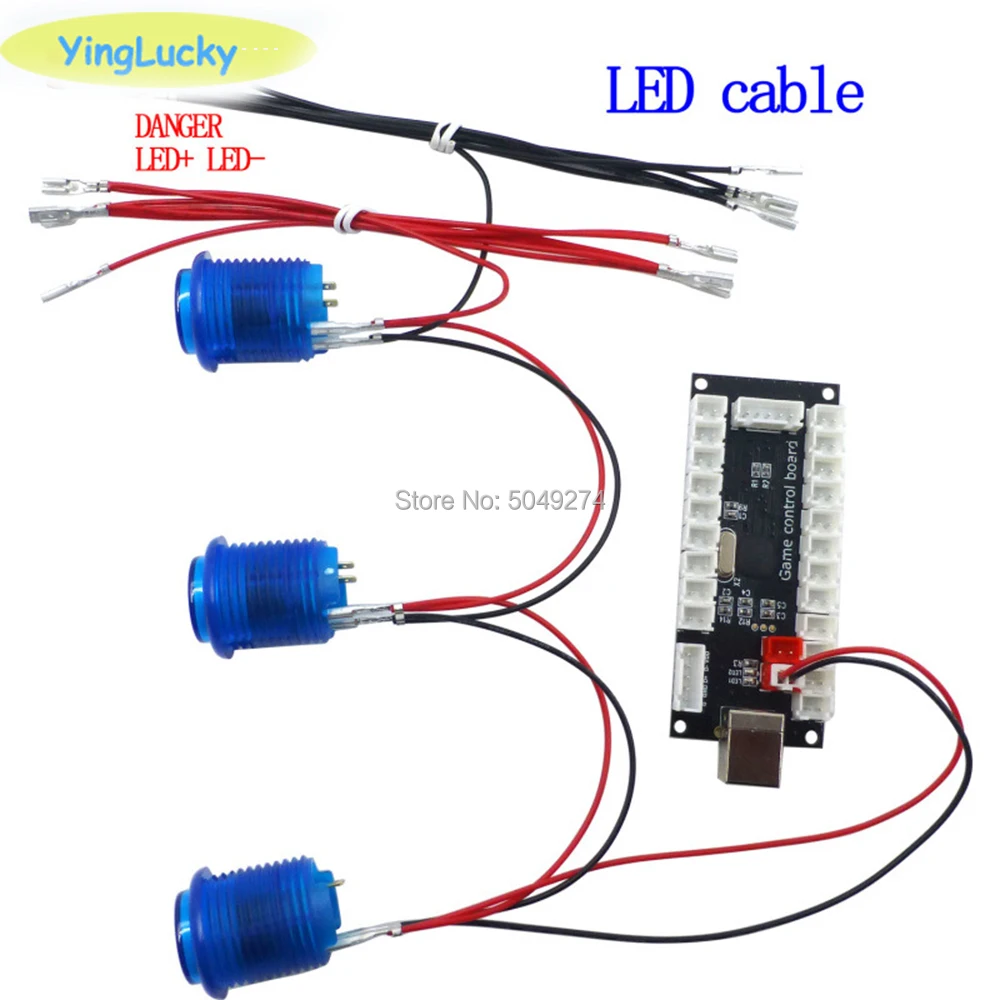 Codificador USB Arcade Zero Delay PC PS3 Switch Raspberry Pi Nintendo a Joystick para controlador Hitbox de botón de 5 pines y 2,8 MM - imagen 5