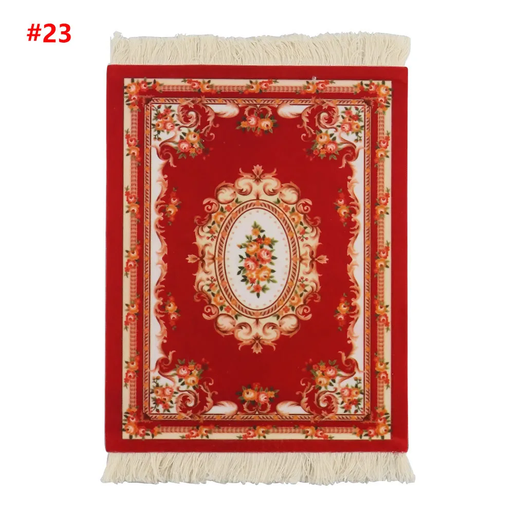 Mini alfombra persa tejida, alfombrilla para ratón, alfombra de estilo Retro, taza con patrón, alfombrilla para ratón de ordenador portátil con flecos, decoración de mesa para el hogar y la Oficina, artesanía - imagen 2