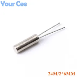 Oscilador de cuarzo 24 MHz cristal cilíndrico 2x6 mm