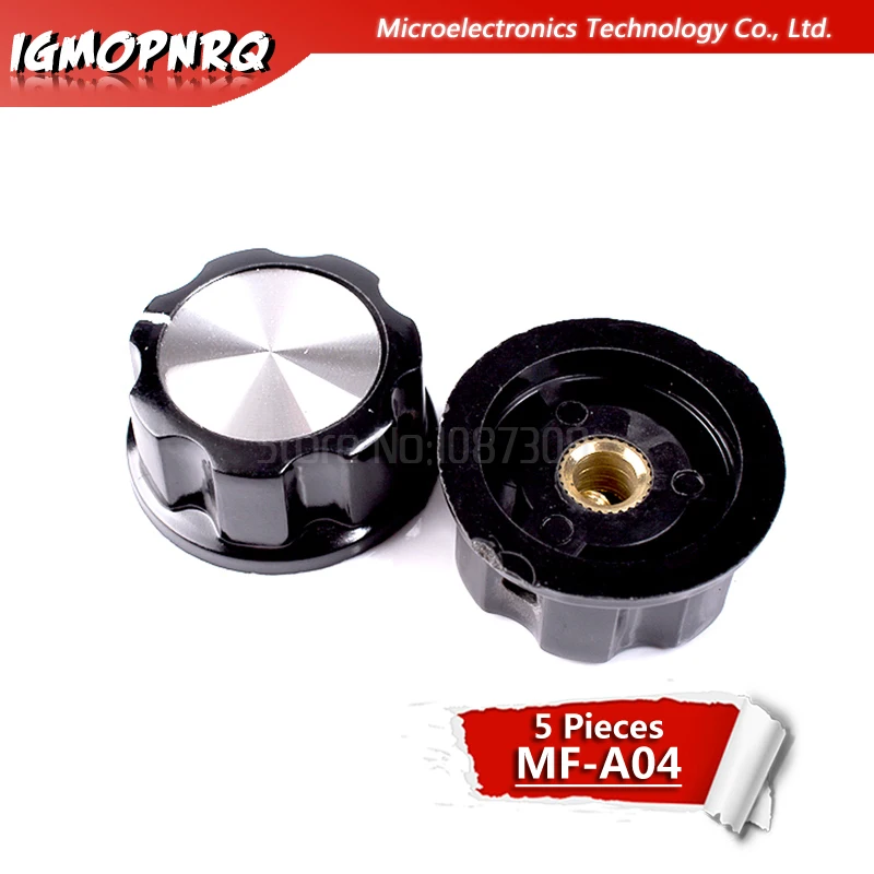 Perilla de potenciómetro de MF-A04 WH118/WX050, perilla de baquelita, núcleo de cobre, Agujero interior, sombrero de 6mm, 5 uds.
