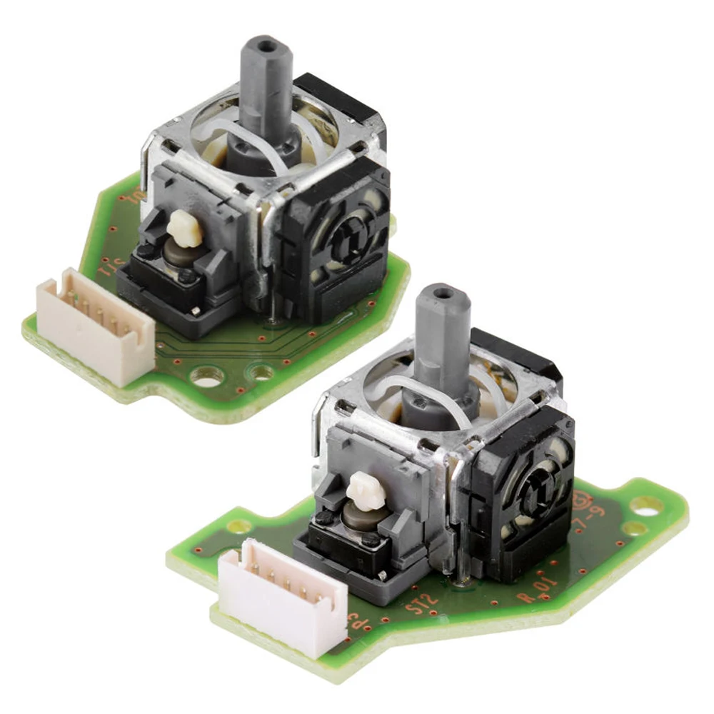 Para controlador Wii U WIIU GamePad, 1 par, palanca analógica 3D izquierda y derecha, Joystick, placa PCB, piezas de repuesto para reparación