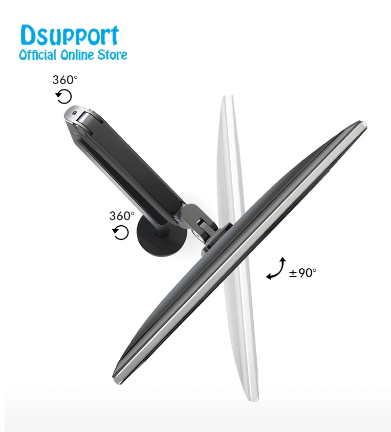 Soporte para Monitor, soporte de escritorio, altura ajustable, aluminio, brazo único, resorte de Gas, soporte para TV, se adapta a pantalla de Monitor LCD de hasta 32 ", OZ-1 - imagen 4