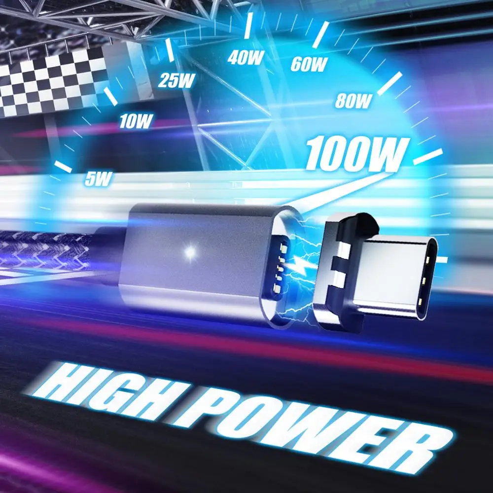 FONKEN-Cable USB tipo C magnético para Macbook Pro Air, cargador PD de 100W, carga rápida para ordenador portátil, tableta y teléfono - imagen 4