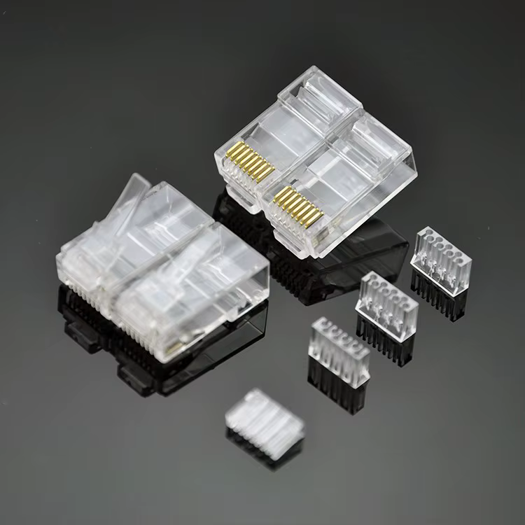 Conector modular RJ45 CAT6 UTP con barra de carga
