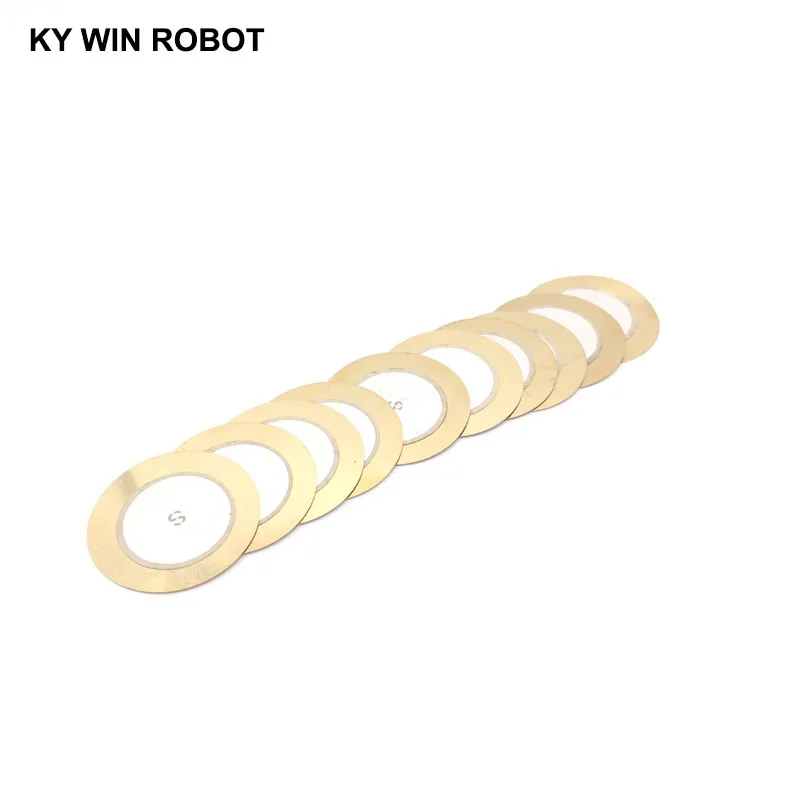 Placa de oblea de cerámica piezoeléctrica, 10 piezas, zumbador, altavoz de 35mm de diámetro, para Arduino Diy - imagen 2