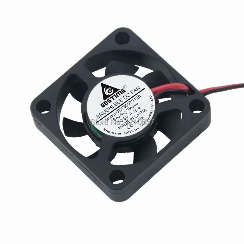 Gdstime-miniventilador de refrigeración de plástico, 30mm, 3cm, 30x7mm, 3007 DC, 5V, 2 pines, 30 unidades por lote - imagen 3