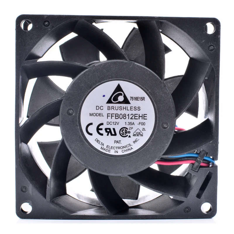 FFB0812EHE-F00-ventilador de refrigeración de gran volumen de aire, 8cm, 8038, 80x80x38mm, 12V, 1.35A, servidor de 3 líneas, original, nuevo - imagen 4