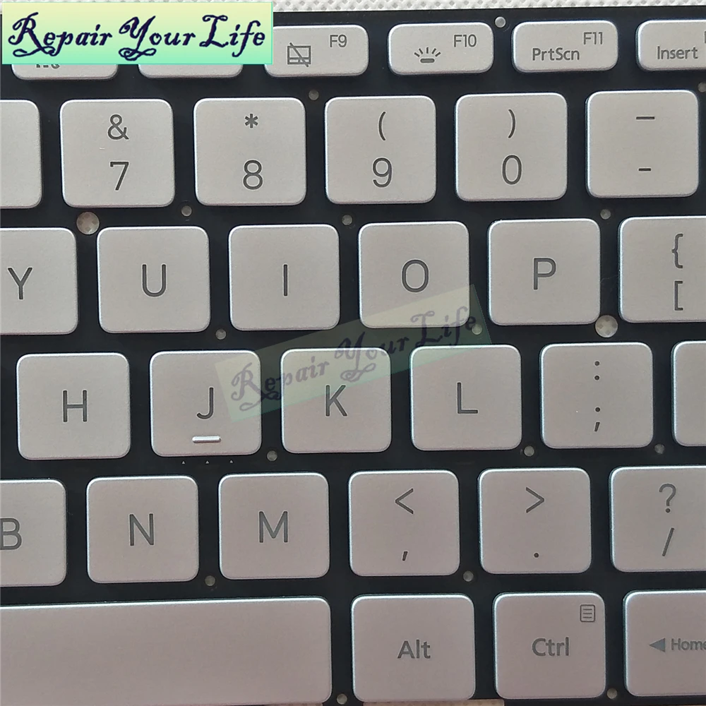 Nuevo teclado inglés para ordenador portátil Xiaomi MI Air, teclado retroiluminado de 13,3 pulgadas 9Z.ND7BW.601 MK 10000039161 Nueva plata original - imagen 2