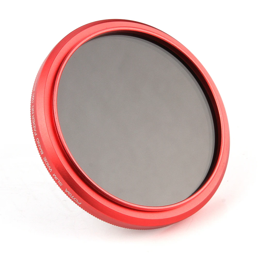 FOTGA-filtro ajustable Variable, 43mm, ND(W), ND2, ND8 a ND400, anillo rojo - imagen 4