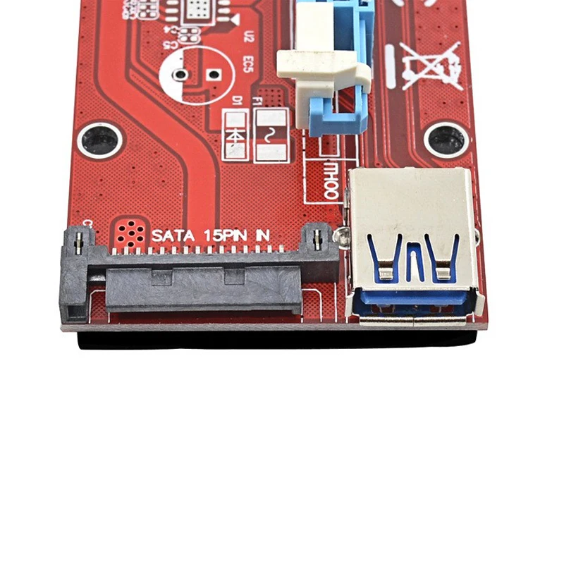 Convertidor USB3.0 PCI-E Express 1x a 16x, tarjeta elevadora de 60CM, fuente de alimentación SATA de 15 Pines, Cable extensor USB 3,0 para minería de Bitcoin - imagen 2