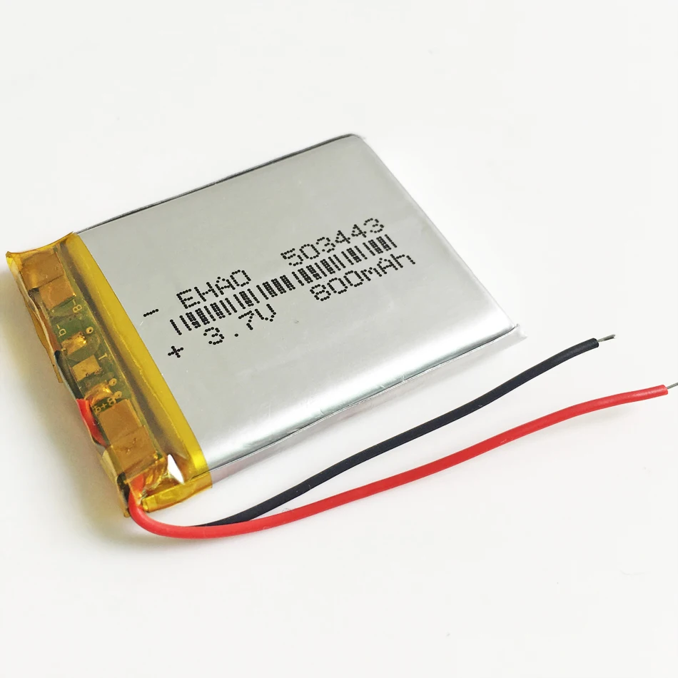 Batería recargable de polímero de litio Lipo, 3,7 V, 800mAh, 503443 para Mp3, GPS, PSP, masajeador, luz Led, cuentacuentos, grabadora, reloj - imagen 3