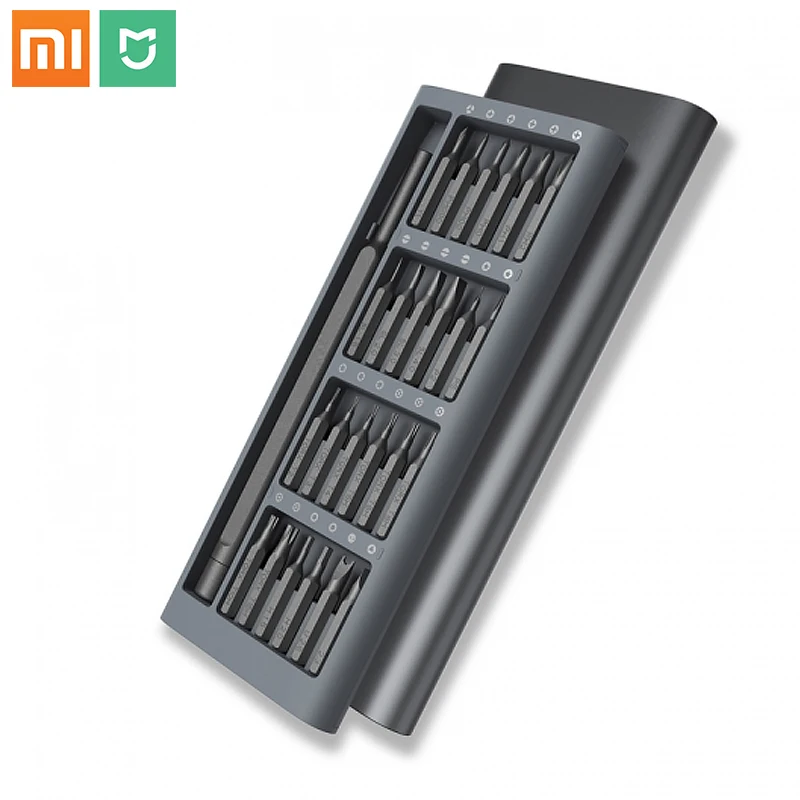 Kit de destornilladores de uso diario Original Xiaomi Mijia, 24 puntas magnéticas de precisión, destornillador de caja AL, juego de hogar inteligente xiaomi - imagen 2