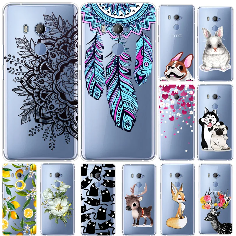 Fundas para HTC U11, carcasa trasera de silicona suave con estampado colorido para HTC U11 Life Capa U11 Plus U 11 U12 Plus