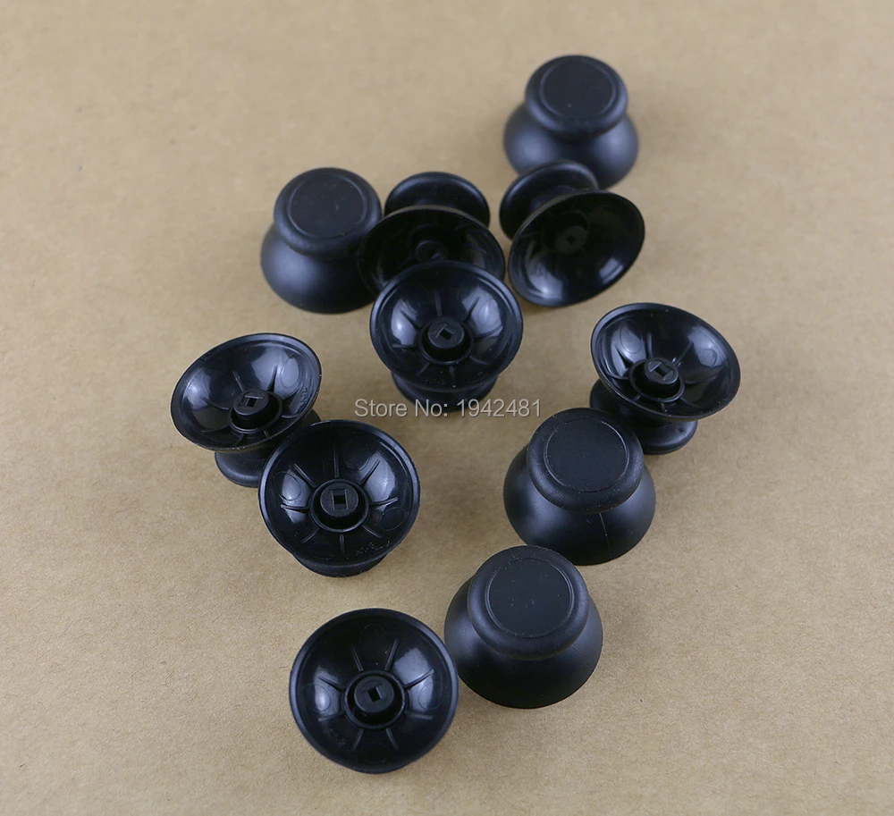 20 piezas agujero pequeño negro 3D analógico plástico Thumbstick Rocker Joystick tapa de agarre tapas de carcasa para controlador Wii U WiiU Pro - imagen 3