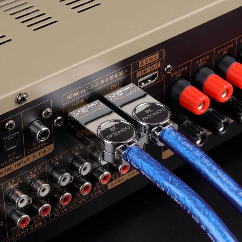 Cables compatibles con HDMI 2,1, 8K, 60Hz, 4K, 120Hz, HDR, 48gbps, HIFI ARC, 12 bits, 7680x4320 px con amplificador de Audio y Ethernet HDR 4:4:4 - imagen 5