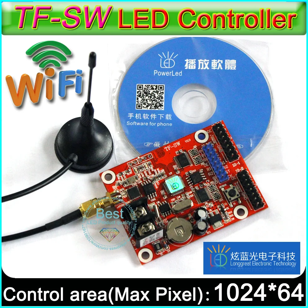 Tarjeta de control WIFI + USB, Panel de módulo LED TF-S6UW0 P10, tarjeta de control de señal LED, adecuada para un solo y doble color, novedad de 2022 - imagen 3
