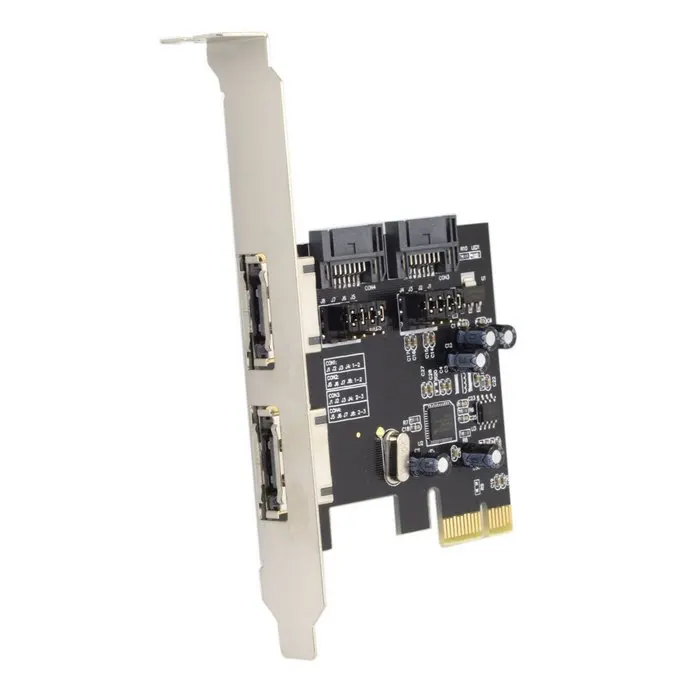 Adaptador Tarjeta Expansión PCI-E 4 Puertos SATA 3.0 ESATA PCIE SATA3 6Gbps - Vista principal del producto