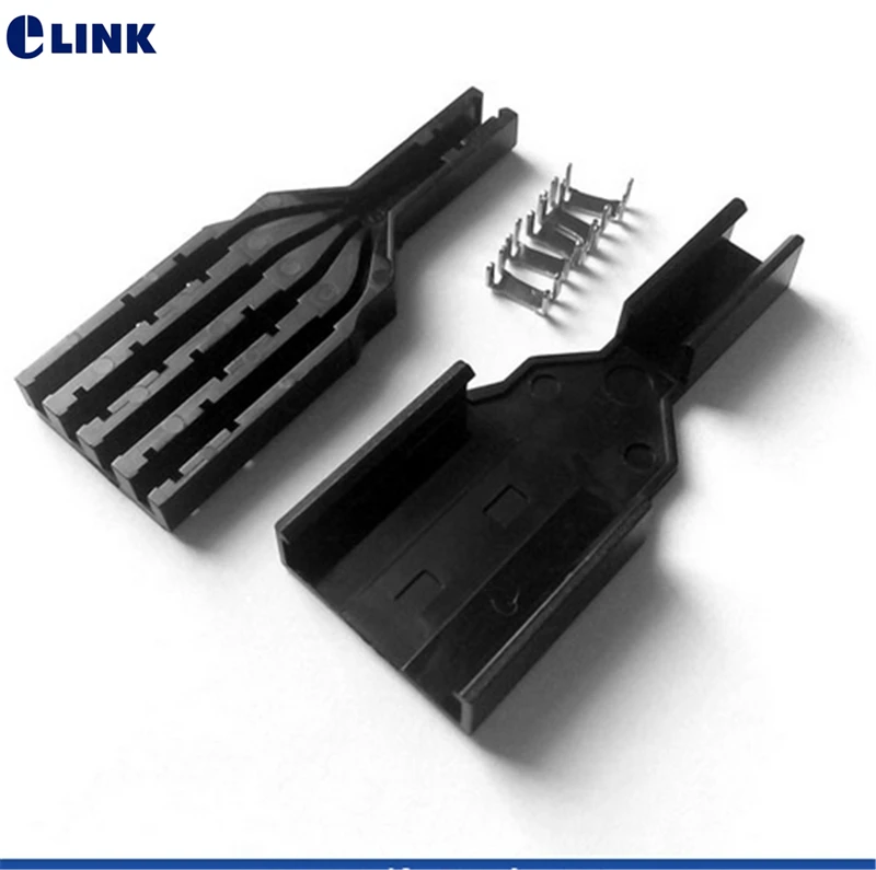 Caja de conexiones 1*4 para Cable de caída, tubo de conexión FTTH, fibra óptica furcate, dispositivo de rama de 4 núcleos, ftthELINK, 100 Uds.