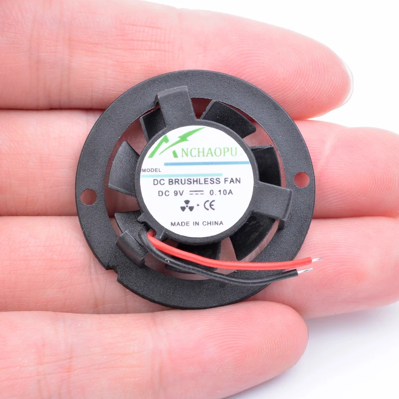 ANCHAOPU-ventilador de refrigeración para coche y motocicleta, luz led original, 6V, 9V, 12V, orificio de montaje de 32mm de diámetro, 35mm, nuevo - imagen 2