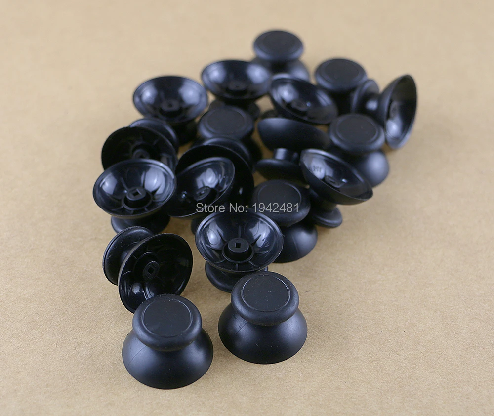 20 piezas agujero pequeño negro 3D analógico plástico Thumbstick Rocker Joystick tapa de agarre tapas de carcasa para controlador Wii U WiiU Pro - imagen 5