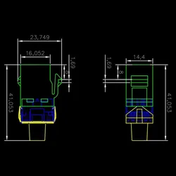 Conector RJ45 CAT6 Keystone - AMP CommScope para Red Ethernet