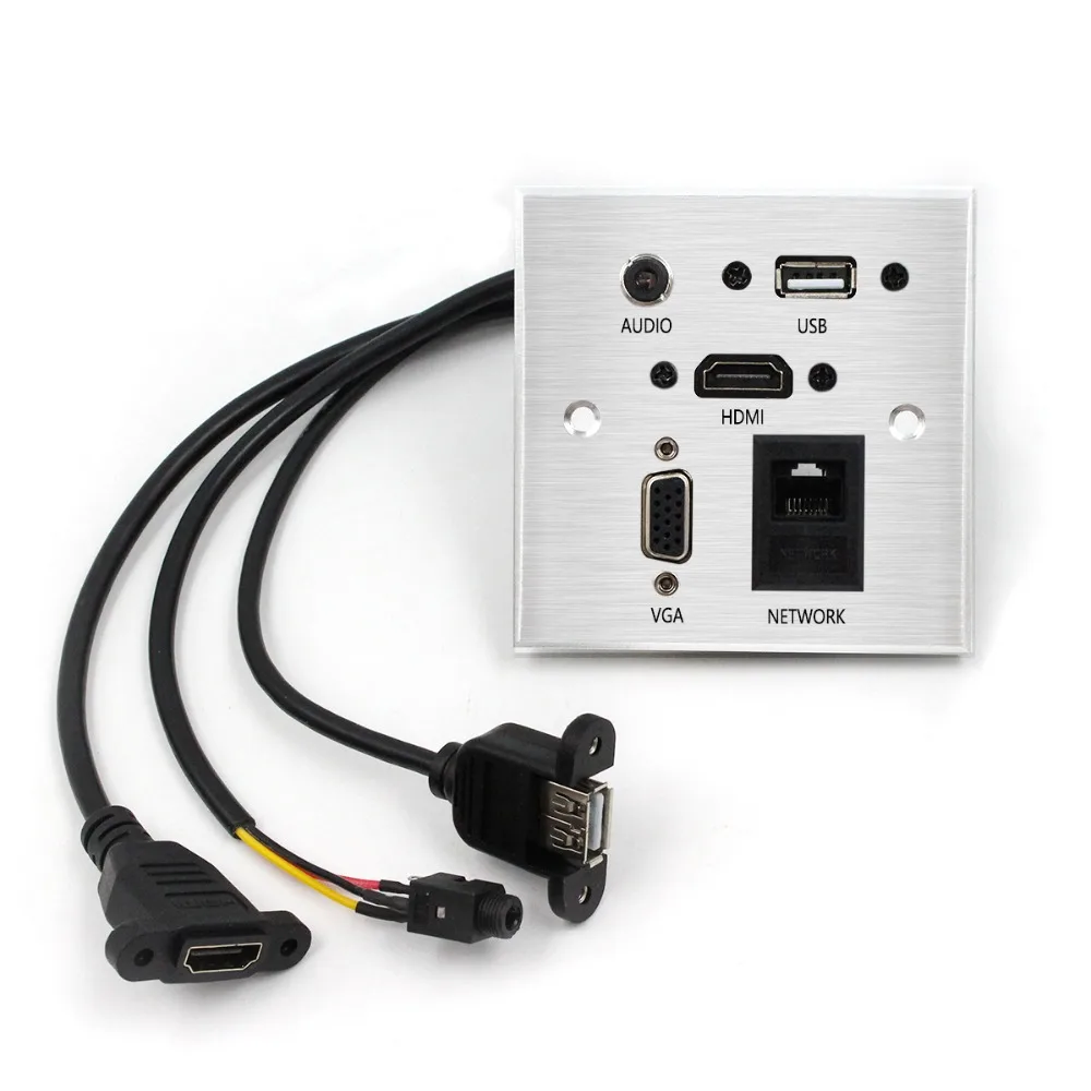 Enchufe eléctrico para mesa de cocina, enchufes de escritorio con Audio, USB, HDMI, VGA, puerto de red - imagen 2