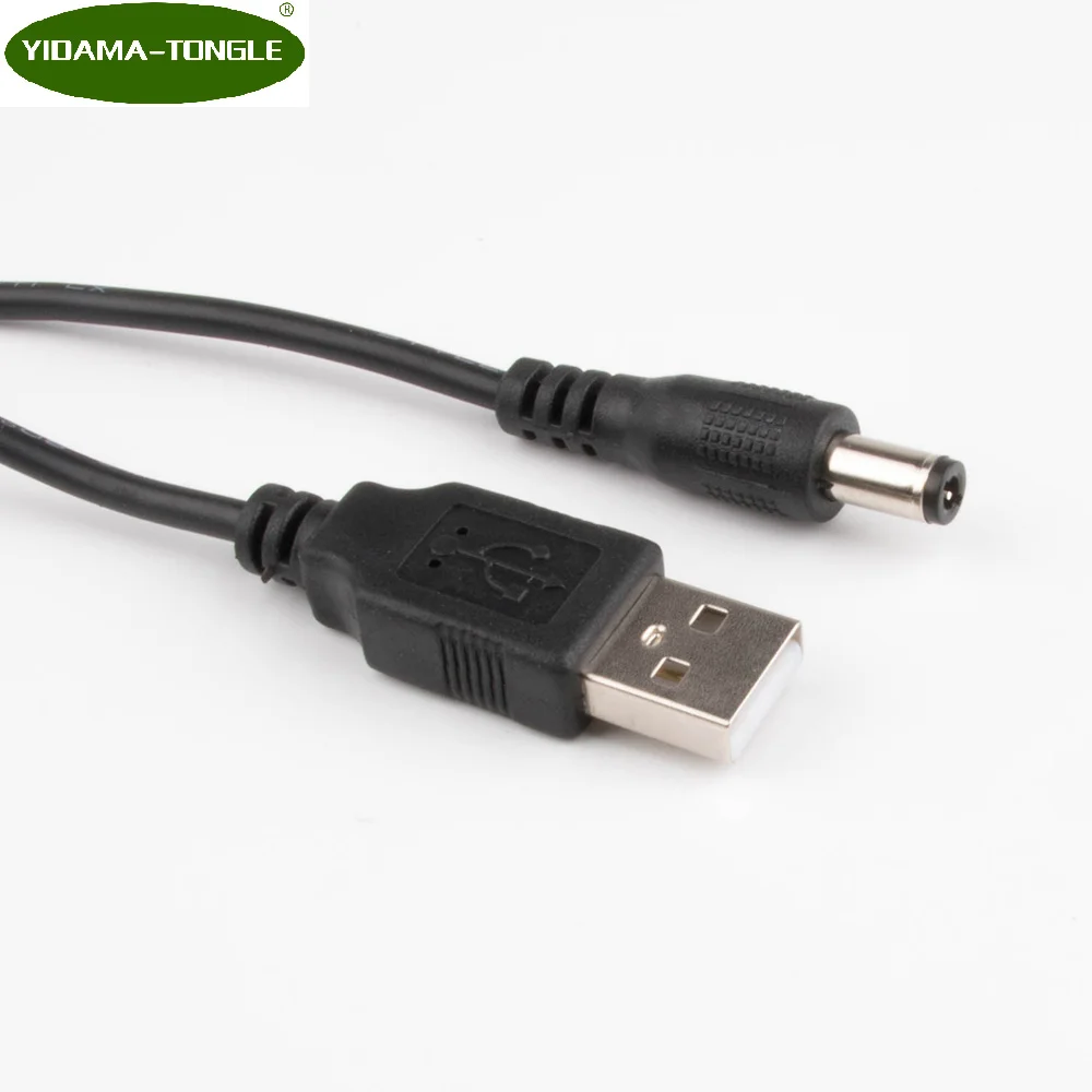 Cable USB DC 5,5x2,1mm - Cable Alimentación Barril 12V