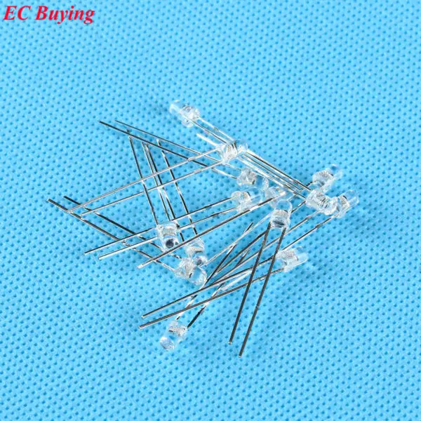 Diodo emisor de luz LED parpadeante, 100 piezas, F3, 3mm, RGB, Parpadeo lento/rápido, rojo, verde, azul, Multicolor - imagen 2