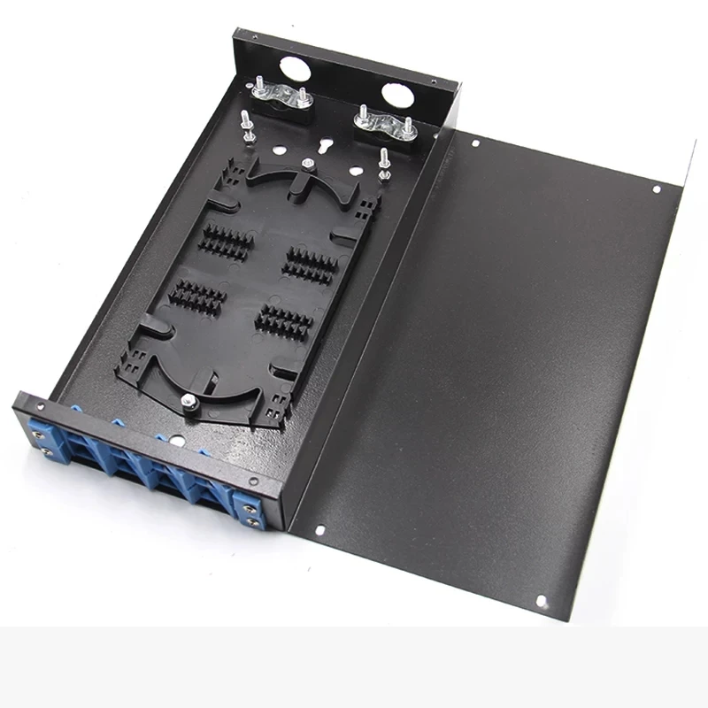 Caja de terminales en blanco FTTH SC de 8 núcleos SPCC 8 puertos LC ST FC panel de conexión de fibra óptica caja de distribución FTTX negro ELINK 3 uds - imagen 3