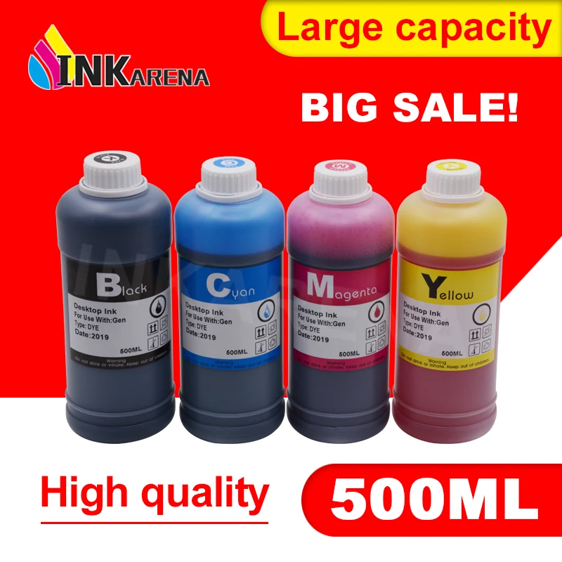 Kit de recarga de tinta para impresora, Cartucho de repuesto de 500ml para Canon Ciss Tank PGI-1400, PGI-1500, PGI-1100, PGI-1200, PGI-2100, PGI-2400