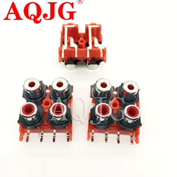 Enchufe de núcleo RCA de 4 orificios, Conector de TV STB, conector AV, entrada de Audio y vídeo, AV4-8.4-13, 1 pieza