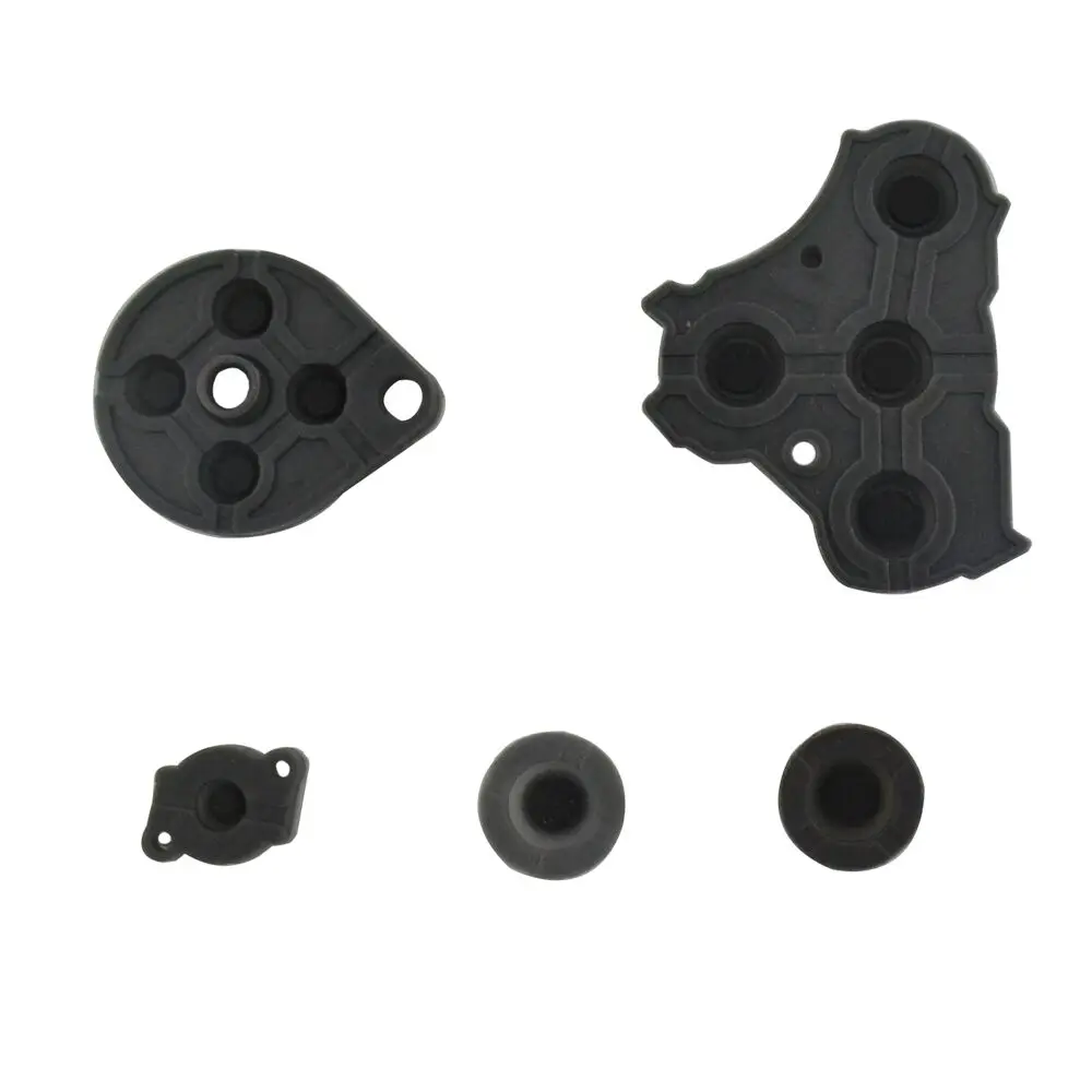 1 Juego de botones adhesivos conductores de silicona de goma, botón D-Pad para controlador de mando de juegos NGC