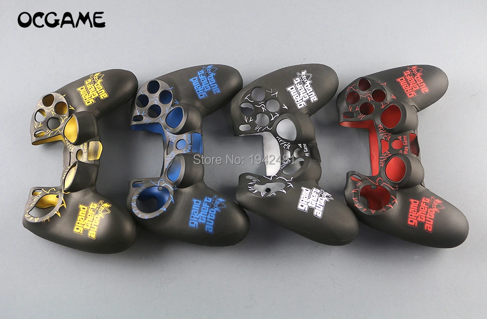 Protector de patrón de juego de goma de silicona suave Gamepad mango funda de piel para controlador PS4 mango consola