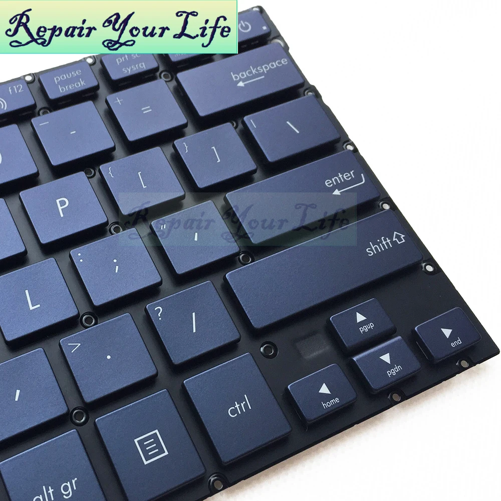 Teclado de ordenador portátil para Asus ZenBook, accesorio de interfaz de usuario US, inglés, UX301, UX301LA, UX301LA, DH71T, teclas azules, 0KNB0, 362AUI00, nuevo - imagen 4