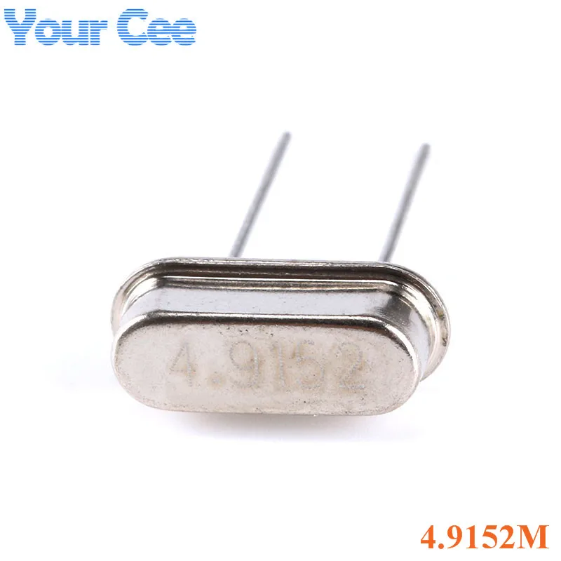 10 Uds 4,9152 M resonador de cuarzo oscilador de cristal pasivo HC-49S 4,9152 MHz 49S 4,9152 MHz