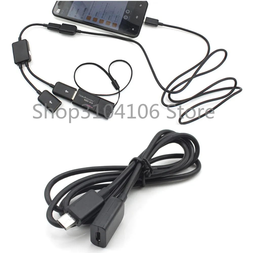 Cable de extensión Micro USB de 1M macho a micro usb hembra Cable extensor Cable de carga adaptador OTG para teléfono tableta conector 5 pines - imagen 4